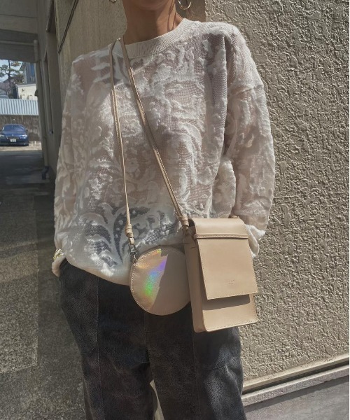 トップス AMERI VINTAGE DEVORER FLOWER SHEER TOP Ameri（アメリ）の「DEVORER FLOWER SHEER TOP（ニット/セーター