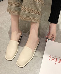 SVEC | スクエアトゥ ミュール サンダル(サンダル)