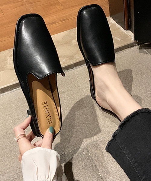 SVEC(シュベック)の「スクエアトゥ ミュール サンダル(サンダル・レディース・ホワイト/ベージュ/ブラック・38/36/37/39/35)」の20枚目の写真