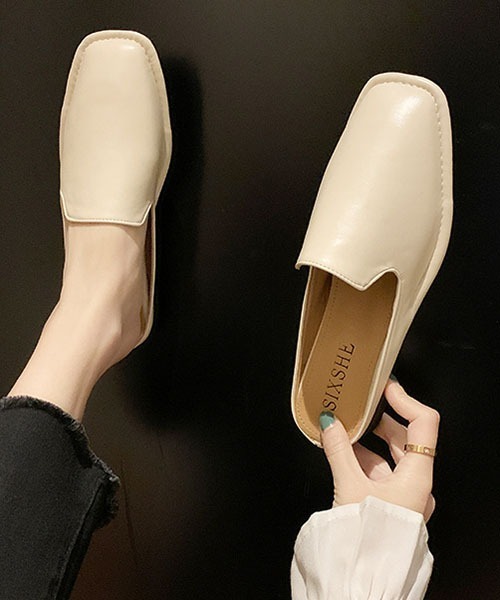 SVEC(シュベック)の「スクエアトゥ ミュール サンダル(サンダル・レディース・ホワイト/ベージュ/ブラック・38/36/37/39/35)」の18枚目の写真