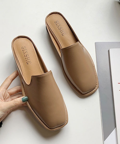 SVEC(シュベック)の「スクエアトゥ ミュール サンダル(サンダル・レディース・ホワイト/ベージュ/ブラック・38/36/37/39/35)」の16枚目の写真