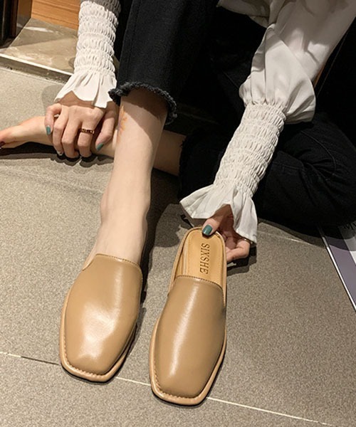 SVEC(シュベック)の「スクエアトゥ ミュール サンダル(サンダル・レディース・ホワイト/ベージュ/ブラック・38/36/37/39/35)」の10枚目の写真