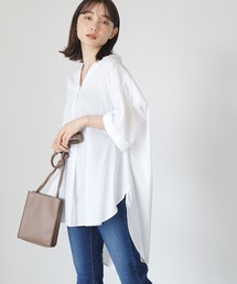 スキッパー開襟BIGシャツチュニック　＊