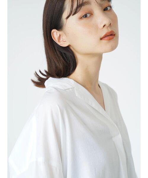 スキッパー開襟BIGシャツチュニック*