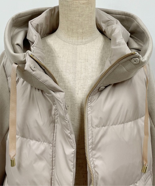 PICCIN（ピッチン）の「ダウン切り替えボンディングコート（ダウンジャケット/コート・レディース・ベージュ/モカ/ブラック・L/M）」の15枚目の写真