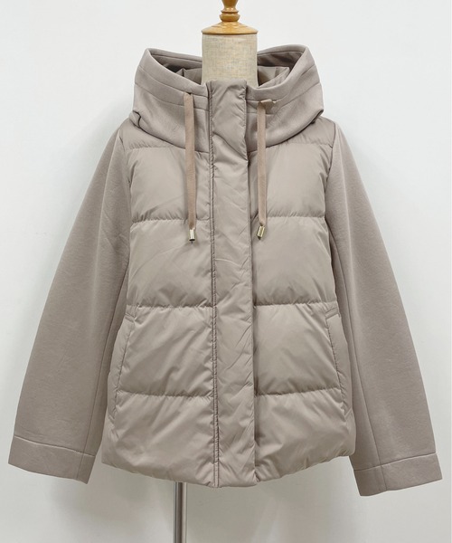 PICCIN（ピッチン）の「ダウン切り替えボンディングコート（ダウンジャケット/コート・レディース・ベージュ/モカ/ブラック・L/M）」の8枚目の写真