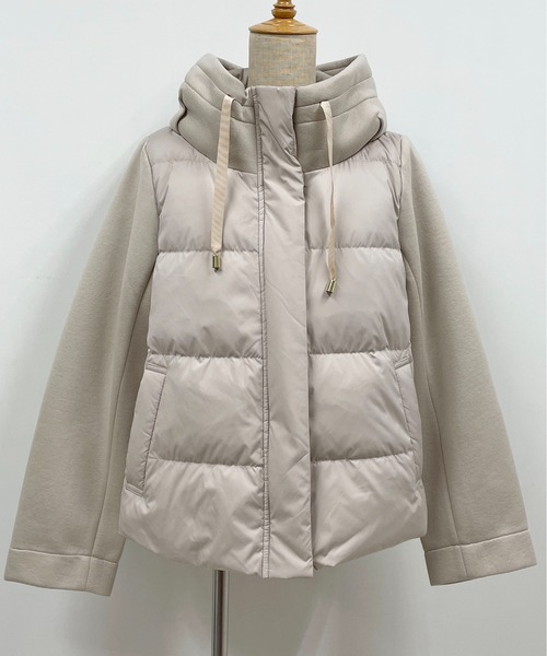 PICCIN（ピッチン）の「ダウン切り替えボンディングコート（ダウンジャケット/コート・レディース・ベージュ/モカ/ブラック・L/M）」の9枚目の写真