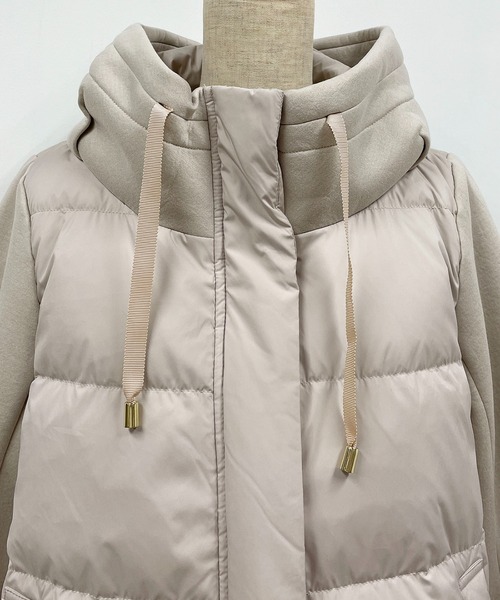 PICCIN（ピッチン）の「ダウン切り替えボンディングコート（ダウンジャケット/コート・レディース・ベージュ/モカ/ブラック・L/M）」の12枚目の写真
