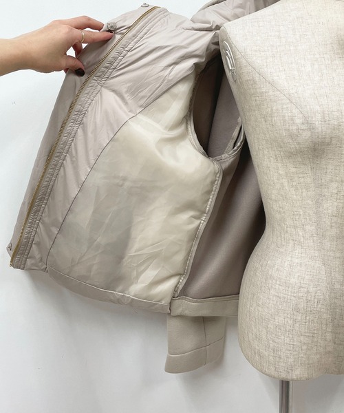 PICCIN（ピッチン）の「ダウン切り替えボンディングコート（ダウンジャケット/コート・レディース・ベージュ/モカ/ブラック・L/M）」の20枚目の写真