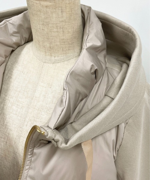 PICCIN（ピッチン）の「ダウン切り替えボンディングコート（ダウンジャケット/コート・レディース・ベージュ/モカ/ブラック・L/M）」の16枚目の写真