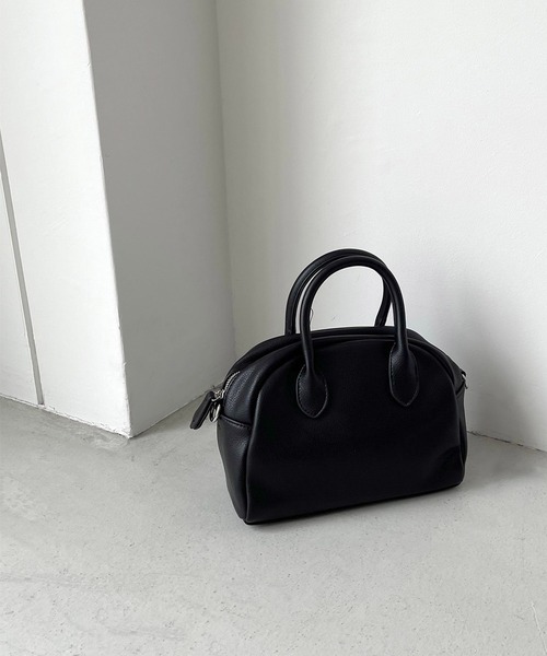 CANAL JEAN(キャナルジーン)の「El mar(エルマール) フェイクレザーラウンドバッグ(ハンドバッグ・レディース・ブラック・ONE SIZE)」の10枚目の写真