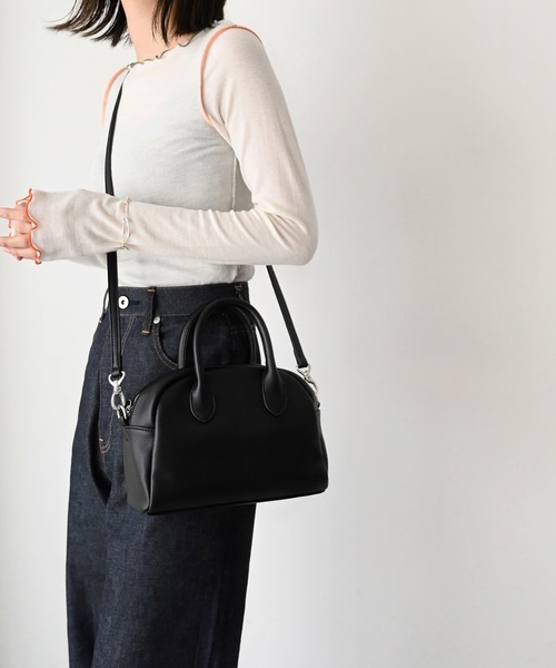 CANAL JEAN(キャナルジーン)の「El mar(エルマール) フェイクレザーラウンドバッグ(ハンドバッグ・レディース・ブラック・ONE SIZE)」の19枚目の写真