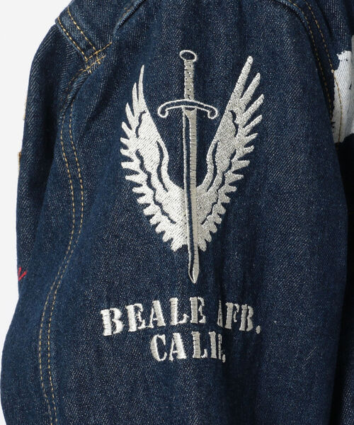 AVIREX（アヴィレックス）の「【TYPE BLUE/タイプブルー】 DENIM JACKET RECON / タイプブルー デニムジャケット リーコン/ AVIREX / アヴィレックス（デニムジャケット・メンズ・ホワイト/インディゴブルー/ブルー系その他・MEDIUM/LARGE/X-LARGE/XX-LARGE）」の7枚目の写真