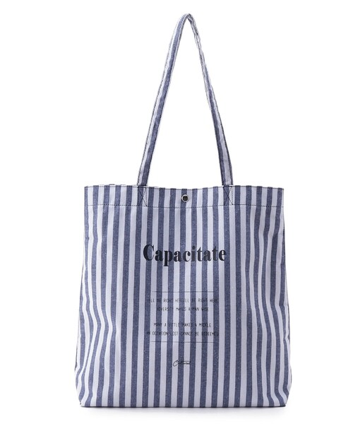 DRESKIP（ドレスキップ）の「◆チェック＆ストライプ柄トート（トートバッグ・レディース・ブラック系1/ベージュ系1/オレンジ系その他3/ネイビー系2・00）」の4枚目の写真