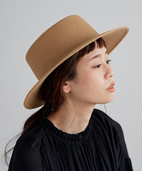 Libra Cue(リブラ キュー)の「ペーパープレーンハット(ハット・レディース・ベージュ・FREE)」の1枚目の写真