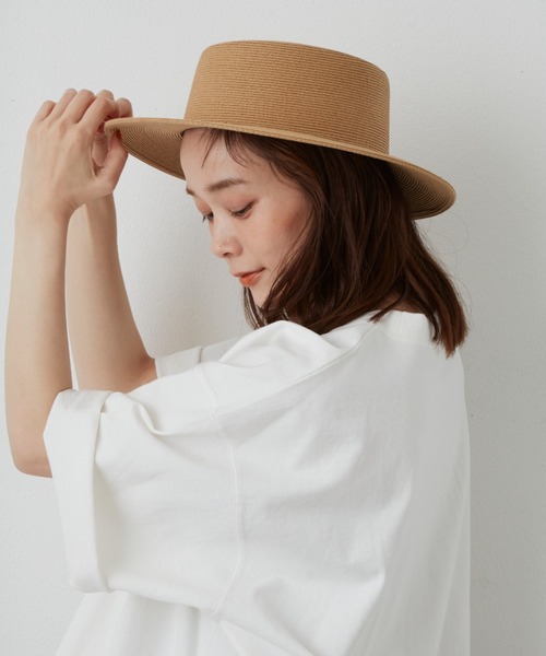 Libra Cue(リブラ キュー)の「ペーパープレーンハット(ハット・レディース・ベージュ・FREE)」の4枚目の写真