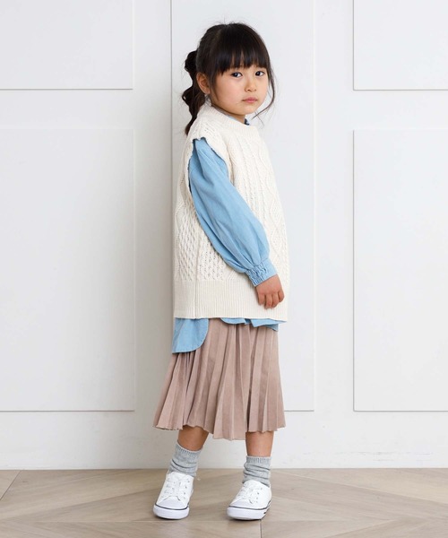 MAKE YOUR DAY（メイクユアデイ）の「ケーブルニットベスト■90～140cm（ベスト・キッズ・アイボリー/ブラック/ブラウン・100/140/110/130/120/90）」の8枚目の写真