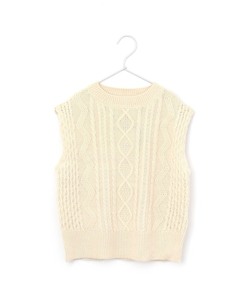 MAKE YOUR DAY（メイクユアデイ）の「ケーブルニットベスト■90～140cm（ベスト・キッズ・アイボリー/ブラック/ブラウン・100/140/110/130/120/90）」の14枚目の写真
