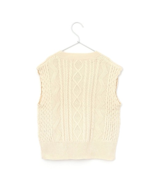 MAKE YOUR DAY（メイクユアデイ）の「ケーブルニットベスト■90～140cm（ベスト・キッズ・アイボリー/ブラック/ブラウン・100/140/110/130/120/90）」の15枚目の写真