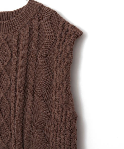 MAKE YOUR DAY（メイクユアデイ）の「ケーブルニットベスト■90～140cm（ベスト・キッズ・アイボリー/ブラック/ブラウン・100/140/110/130/120/90）」の17枚目の写真