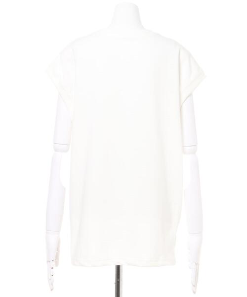 INGNI(イング)の「カレッジフレンチスリーブTシャツ/A(Tシャツ/カットソー・レディース・グレー/オフホワイト/スミクロ/ネイビー系5・M)」の7枚目の写真