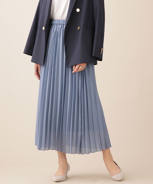 NANO universe（ナノユニバース）の「WEB限定/ブライトプリーツスカート（スカート・レディース・ライトグレー/パープル/イエロー/ブルー・FREE）」の3枚目の写真