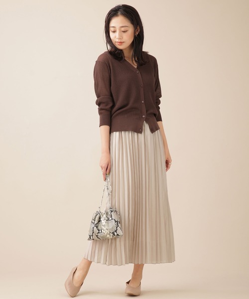 NANO universe（ナノユニバース）の「WEB限定/ブライトプリーツスカート（スカート・レディース・ライトグレー/パープル/イエロー/ブルー・FREE）」の6枚目の写真