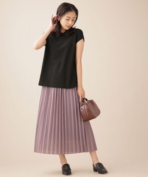 NANO universe（ナノユニバース）の「WEB限定/ブライトプリーツスカート（スカート・レディース・ライトグレー/パープル/イエロー/ブルー・FREE）」の7枚目の写真