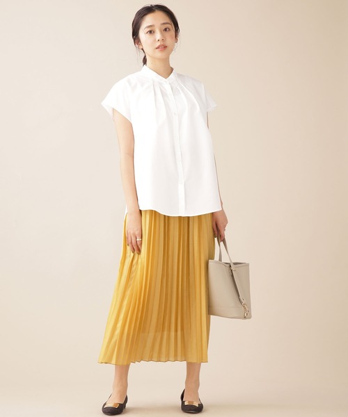 NANO universe（ナノユニバース）の「WEB限定/ブライトプリーツスカート（スカート・レディース・ライトグレー/パープル/イエロー/ブルー・FREE）」の9枚目の写真