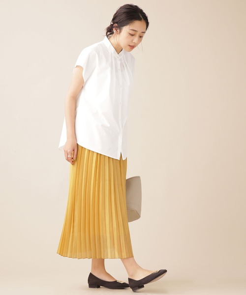 NANO universe（ナノユニバース）の「WEB限定/ブライトプリーツスカート（スカート・レディース・ライトグレー/パープル/イエロー/ブルー・FREE）」の10枚目の写真