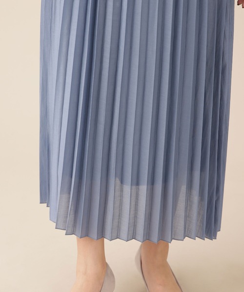 NANO universe（ナノユニバース）の「WEB限定/ブライトプリーツスカート（スカート・レディース・ライトグレー/パープル/イエロー/ブルー・FREE）」の17枚目の写真