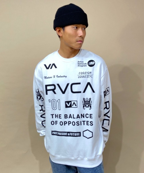 RVCA(ルーカ)の「RVCA/ルーカ 総柄 オーバーサイズスウェット/セットアップ対応 BB042-041(スウェット・メンズ・ホワイト/ブラック・S/M/L)」の16枚目の写真