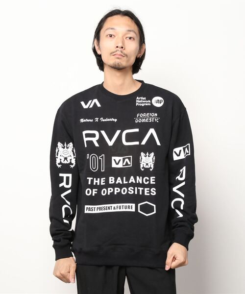 RVCA BB042-041 総柄オーバーサイズスウェットトレーナー RVCA（ルーカ