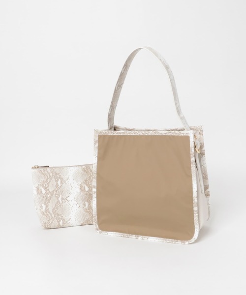 RODE SKO（ロデスコ）の「MARTTA ナイロンコンビ2WAYトート（トートバッグ・レディース・アイボリー/ベージュ・ONE）」の21枚目の写真