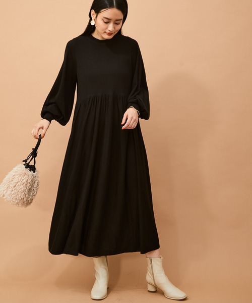 ギャザーフレアニットワンピース ワンピース Adam Et Rope アダムエロペ のファッション通販 Zozotown