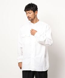 BROOKLYN OVERALL | スタンドカラーギャザーシャツ(シャツ/ブラウス)