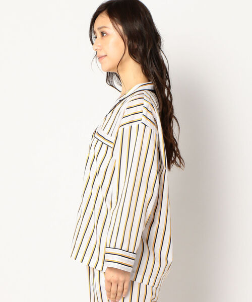 SLEEPY JONES（スリーピージョーンズ）の「SLEEPY JONES:パジャマシャツ SATEEN（シャツ/ブラウス・レディース・イエロー・X-SMALL）」の3枚目の写真