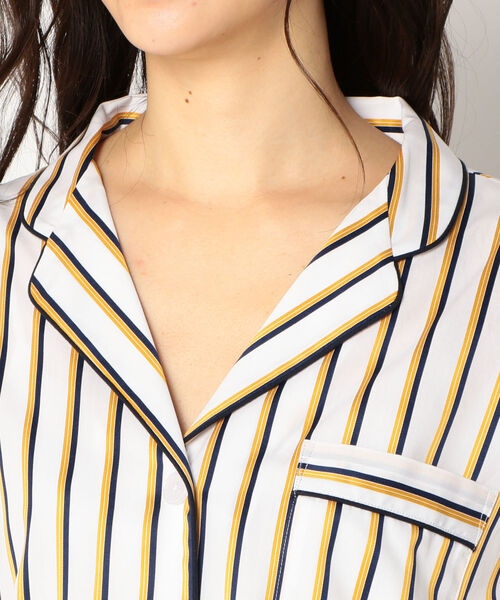 SLEEPY JONES（スリーピージョーンズ）の「SLEEPY JONES:パジャマシャツ SATEEN（シャツ/ブラウス・レディース・イエロー・X-SMALL）」の6枚目の写真