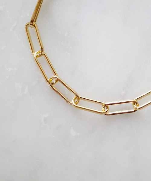 SIGNAL(シグナル)の「【SIGNAL/シグナル】 Square Chain Bracelet / スクエアチェーンブレスレット(ブレスレット・レディース・シルバー×ゴールド/シルバー/ゴールド・16.5cm)」の8枚目の写真