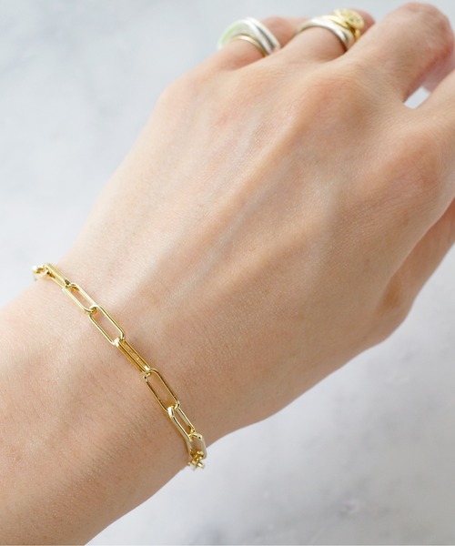 SIGNAL(シグナル)の「【SIGNAL/シグナル】 Square Chain Bracelet / スクエアチェーンブレスレット(ブレスレット・レディース・シルバー×ゴールド/シルバー/ゴールド・16.5cm)」の6枚目の写真