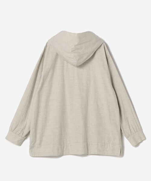 ORCIVAL（オーシバル）の「ORCIVAL | フーデッドプルオーバーシャツ WOMEN（シャツ/ブラウス・レディース・ネイビー/オートミール・1）」の3枚目の写真