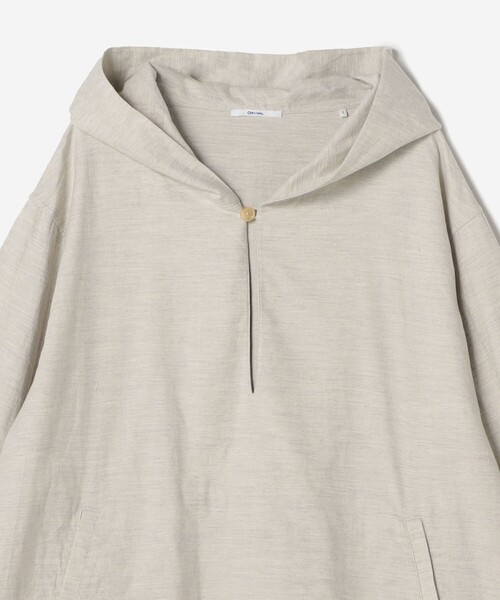 ORCIVAL（オーシバル）の「ORCIVAL | フーデッドプルオーバーシャツ WOMEN（シャツ/ブラウス・レディース・ネイビー/オートミール・1）」の4枚目の写真