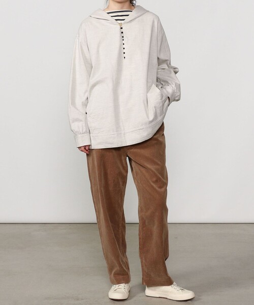 ORCIVAL（オーシバル）の「ORCIVAL | フーデッドプルオーバーシャツ WOMEN（シャツ/ブラウス・レディース・ネイビー/オートミール・1）」の13枚目の写真