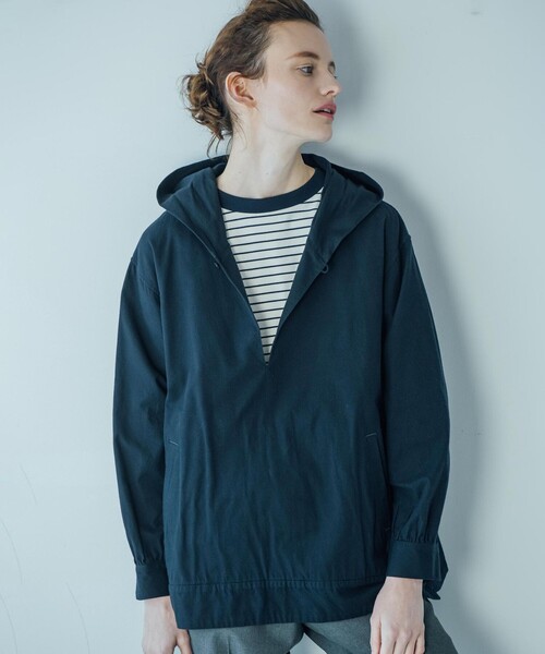 ORCIVAL（オーシバル）の「ORCIVAL | フーデッドプルオーバーシャツ WOMEN（シャツ/ブラウス・レディース・ネイビー/オートミール・1）」の14枚目の写真