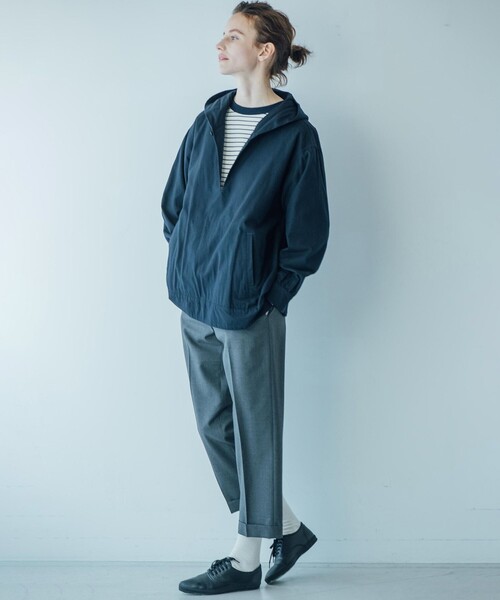 ORCIVAL（オーシバル）の「ORCIVAL | フーデッドプルオーバーシャツ WOMEN（シャツ/ブラウス・レディース・ネイビー/オートミール・1）」の15枚目の写真