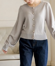 OLIVE des OLIVE | パールボタンクルーネックカーディガン(カーディガン/ボレロ)