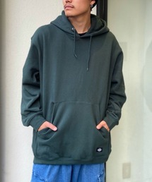 【ムラサキスポーツ別注】Dickies/ディッキーズ ワンポイントロゴ ヘビーウエイトパーカー/裏起毛 ルーズシルエット プルオーバーフーディ 14893400