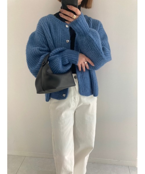 Edit Sheen（エディットシーン）の「ボリュームニットカーデ（カーディガン/ボレロ・レディース・ベージュ/スモークピンク/モカ/グレー/ブルー・MEDIUM）」の10枚目の写真