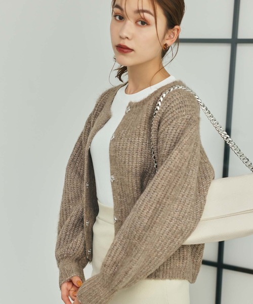 Edit Sheen（エディットシーン）の「ボリュームニットカーデ（カーディガン/ボレロ・レディース・ベージュ/スモークピンク/モカ/グレー/ブルー・MEDIUM）」の20枚目の写真
