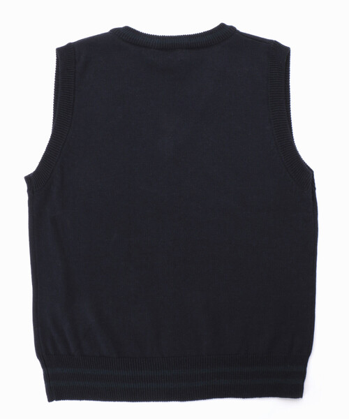 COMME CA ISM(コムサイズム)の「NEW ベーシックニットベスト(140-160cm)(ニット/セーター・キッズ・ブラック/ネイビー・140cm/150cm/160cm)」の3枚目の写真